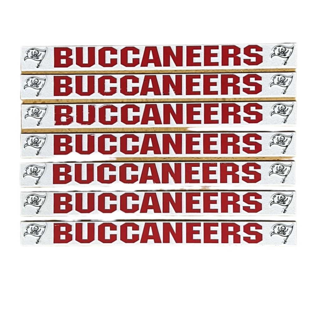 New Tampa Bay Buccaneers Plastic Locker Tags (10" x 1") w/ Self Adhesive Strips